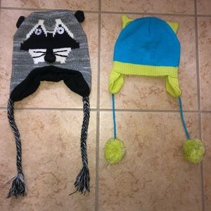 Set of two beanie style hats